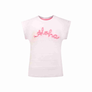 T-Shirt weiss Aloha neoncoral Happy Girls