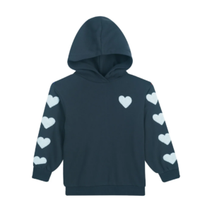 Hoody Antracite Herzen Weiss Someone